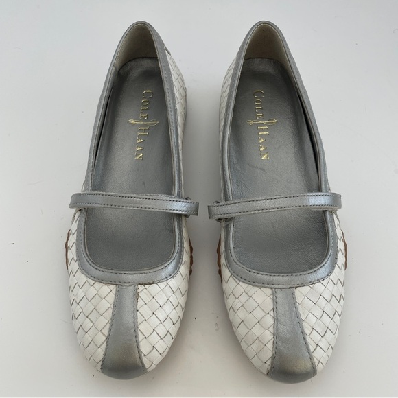 Cole Haan Silver and White Mary Jane Flats - Picture 8 of 8